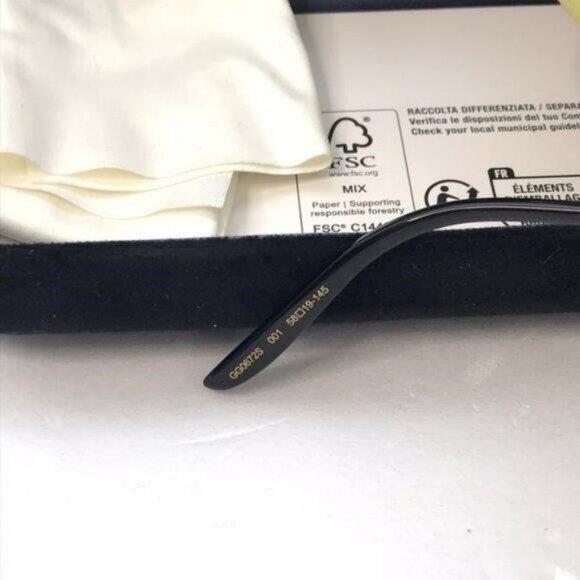 New Original Gucci GG0672S Unisex Aviator Sunglasses, Black/Grey - Picture 3 of 11